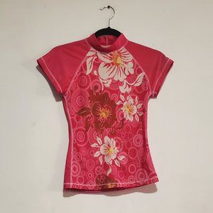 A Girl's Bright Pink Rashguard